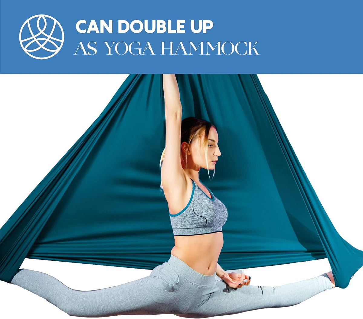 Aerial Silks Starter Kit, 9 Yards, Aerial Yoga Hammock, Hardware