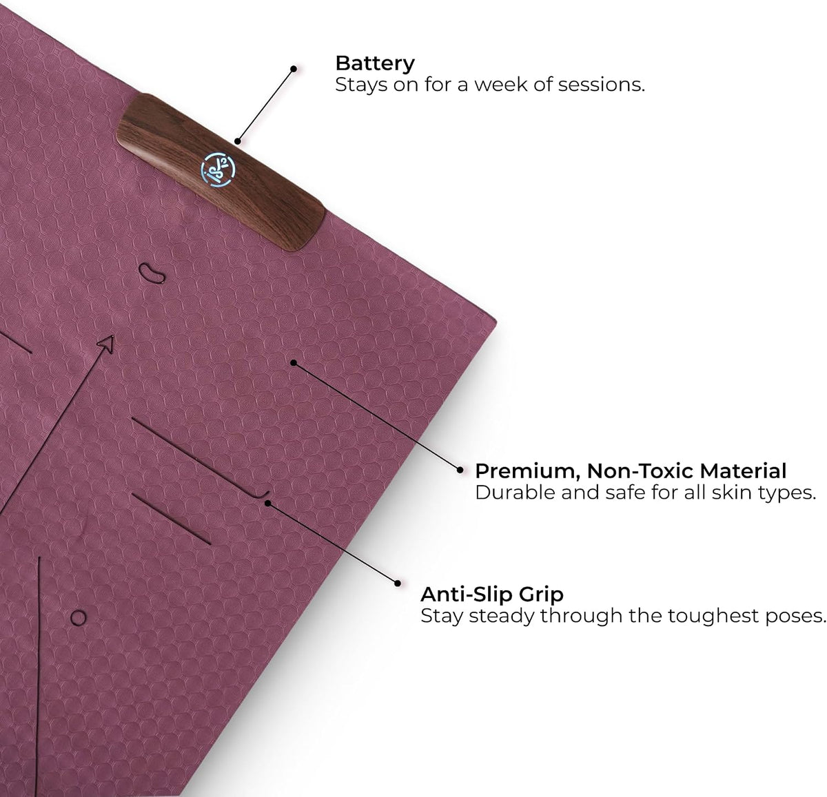 Smart Mat Gen3 - Dark Grey| AI Powered Yoga Mats For Home Workout | Lightweight Yoga Mats of 6mm | Real Time Tracking Exercise Mats For Men & Women
