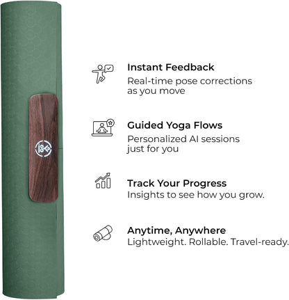 Smart Mat Gen3 - Dark Grey| AI Powered Yoga Mats For Home Workout | Lightweight Yoga Mats of 6mm | Real Time Tracking Exercise Mats For Men & Women