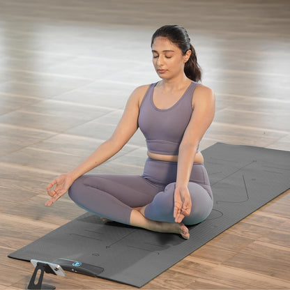 Smart Mat Gen3 - Dark Grey| AI Powered Yoga Mats For Home Workout | Lightweight Yoga Mats of 6mm | Real Time Tracking Exercise Mats For Men & Women