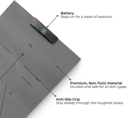 Smart Mat Gen3 - Dark Grey| AI Powered Yoga Mats For Home Workout | Lightweight Yoga Mats of 6mm | Real Time Tracking Exercise Mats For Men & Women