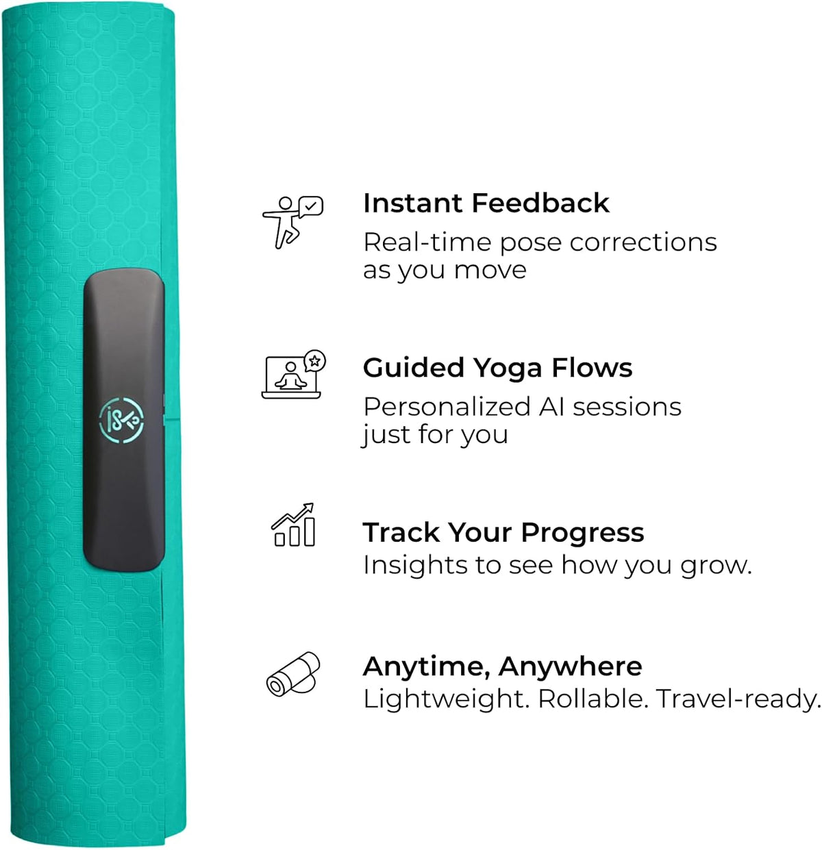 Smart Mat Gen3 - Dark Grey| AI Powered Yoga Mats For Home Workout | Lightweight Yoga Mats of 6mm | Real Time Tracking Exercise Mats For Men & Women
