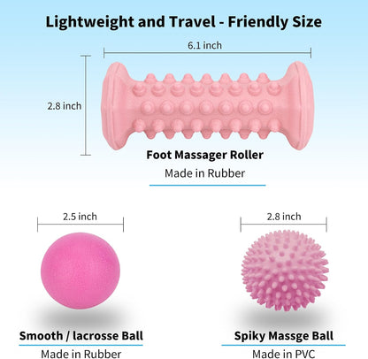 Foot Massager Roller Set for Plantar Fasciitis, Arch and Heel Pain Relief