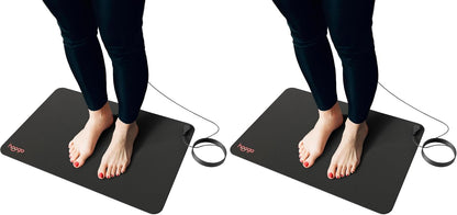 Grounding Mat for Desk, Feet & Floor – Conductive Carbon Grounding Pad with 15 Ft Cord, Non-Slip Backing, 24" x 16" Indoor Grounding Mat