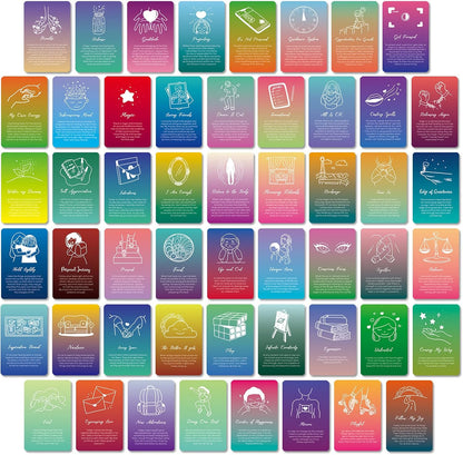 52 Pcs Positive Affirmations Meditation Spiritual Self Care Cards Gifts, 9.7x6 cm Paper Prints