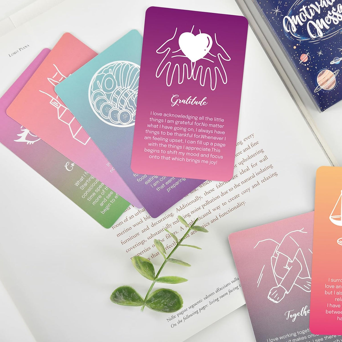 52 Pcs Positive Affirmations Meditation Spiritual Self Care Cards Gifts, 9.7x6 cm Paper Prints