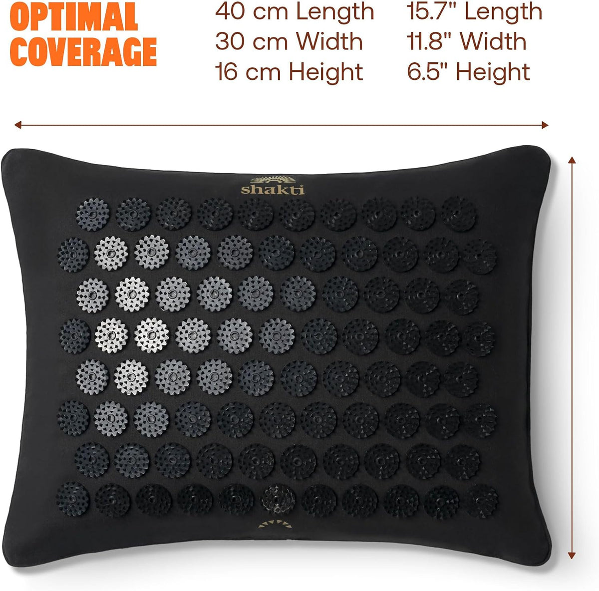 Acupressure Pillow, Neck & Shoulder Relief, Premium Level 1 Black