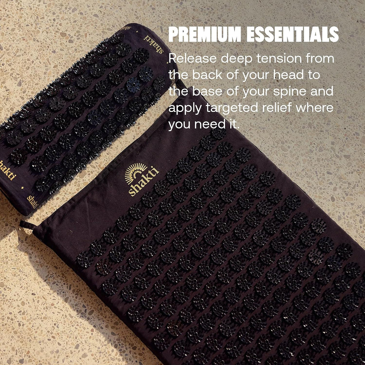 Acupressure Pillow, Neck & Shoulder Relief, Premium Level 1 Black