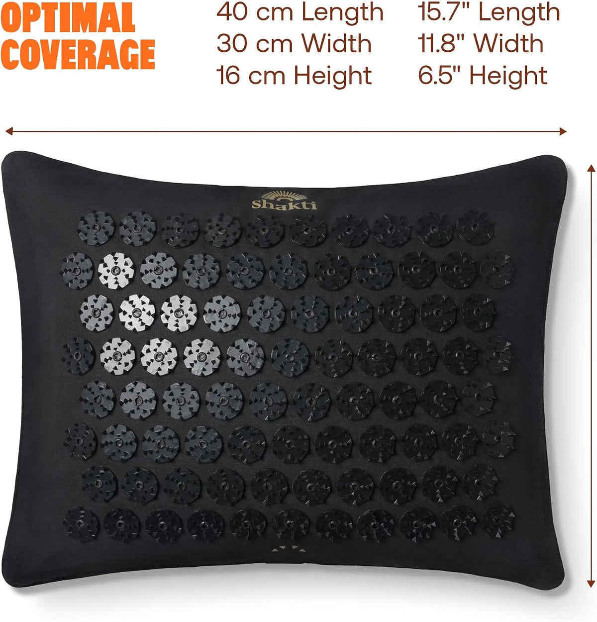 Acupressure Pillow, Neck & Shoulder Relief, Premium Level 1 Black