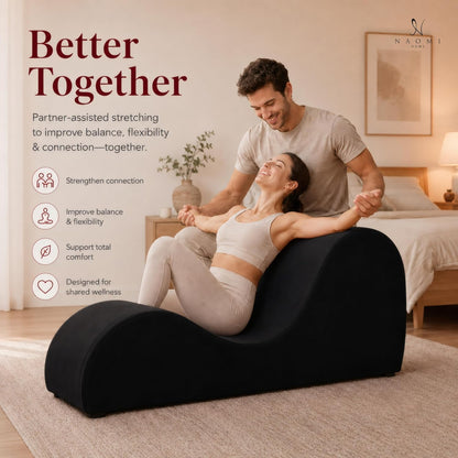 Leticia Ergonomic Yoga Chaise Lounge Chair, Red
