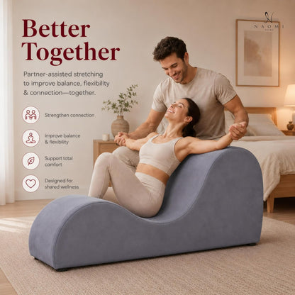 Leticia Ergonomic Yoga Chaise Lounge Chair, Red