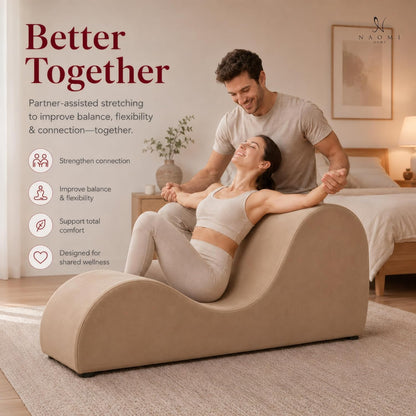 Leticia Ergonomic Yoga Chaise Lounge Chair, Red