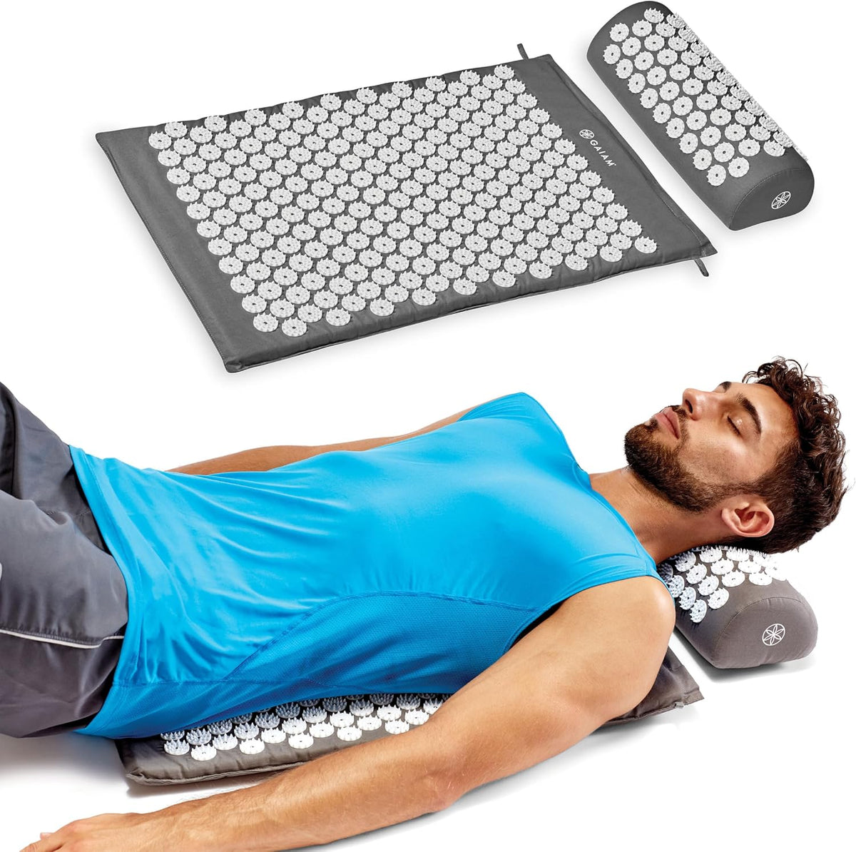 Acupressure Mat & Pillow Set, Neck, Shoulder & Back