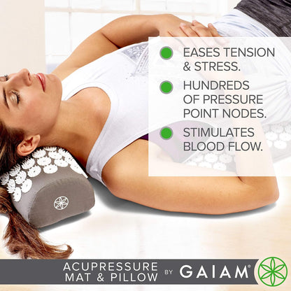 Acupressure Mat & Pillow Set, Neck, Shoulder & Back