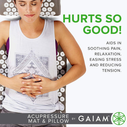 Acupressure Mat & Pillow Set, Neck, Shoulder & Back