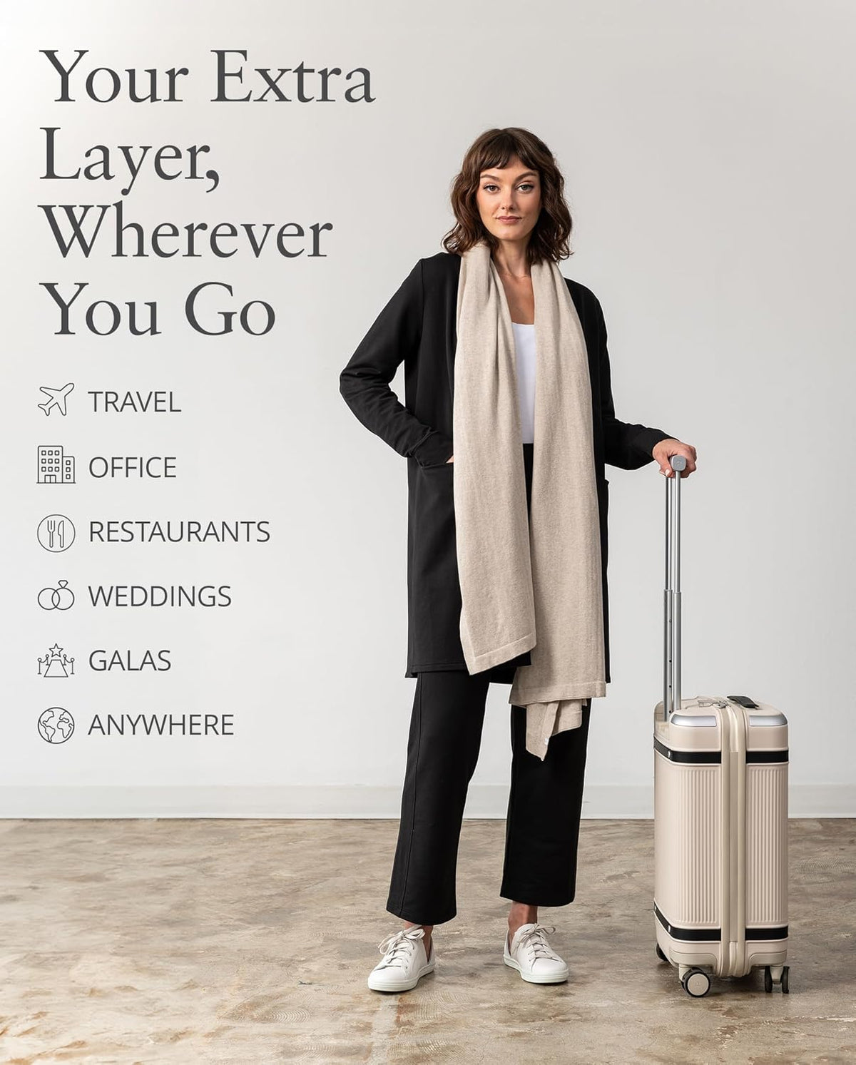 zestt Dreamsoft Travel Scarf, Wrap and Shawl for Women, Organic Cotton