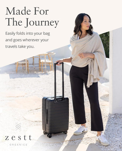 zestt Dreamsoft Travel Scarf, Wrap and Shawl for Women, Organic Cotton