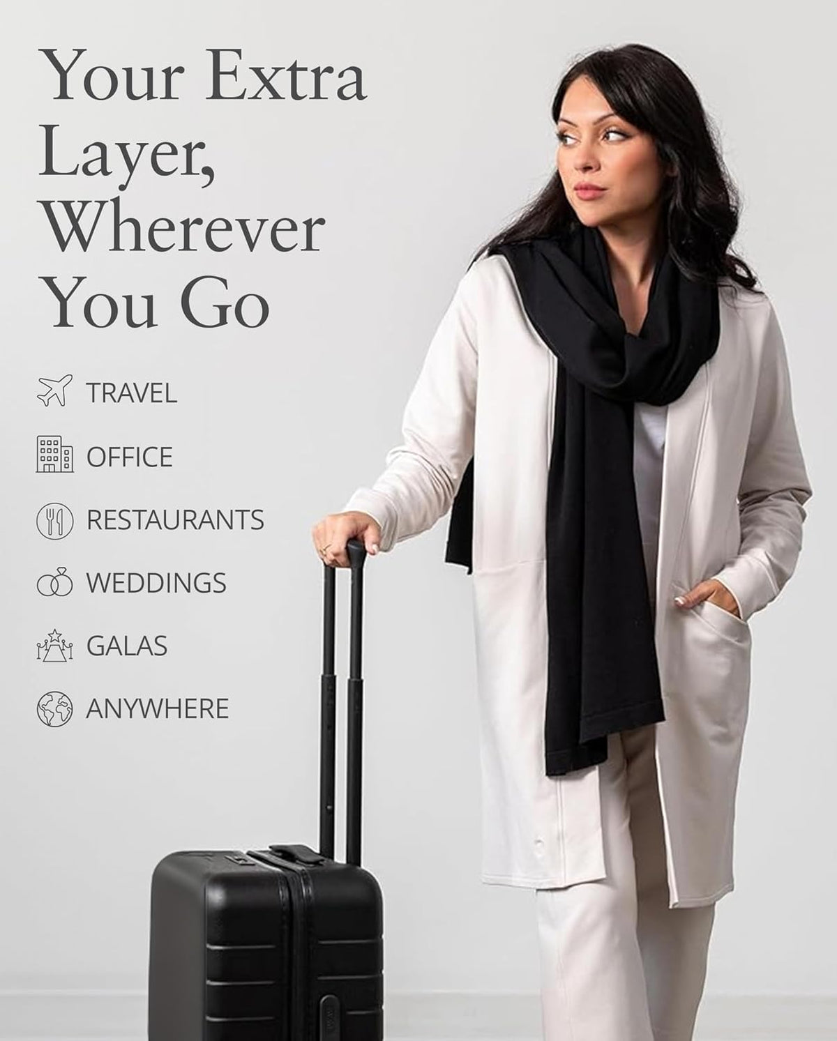 zestt Dreamsoft Travel Scarf, Wrap and Shawl for Women, Organic Cotton