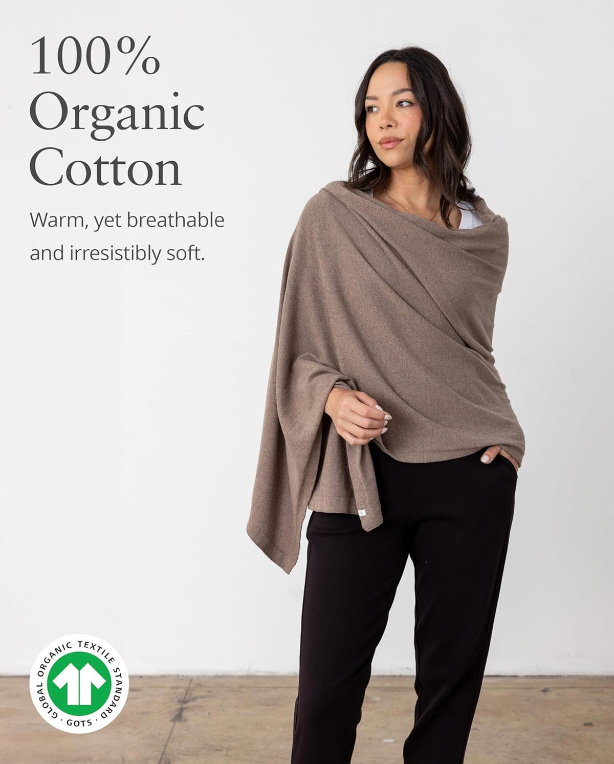 zestt Dreamsoft Travel Scarf, Wrap and Shawl for Women, Organic Cotton