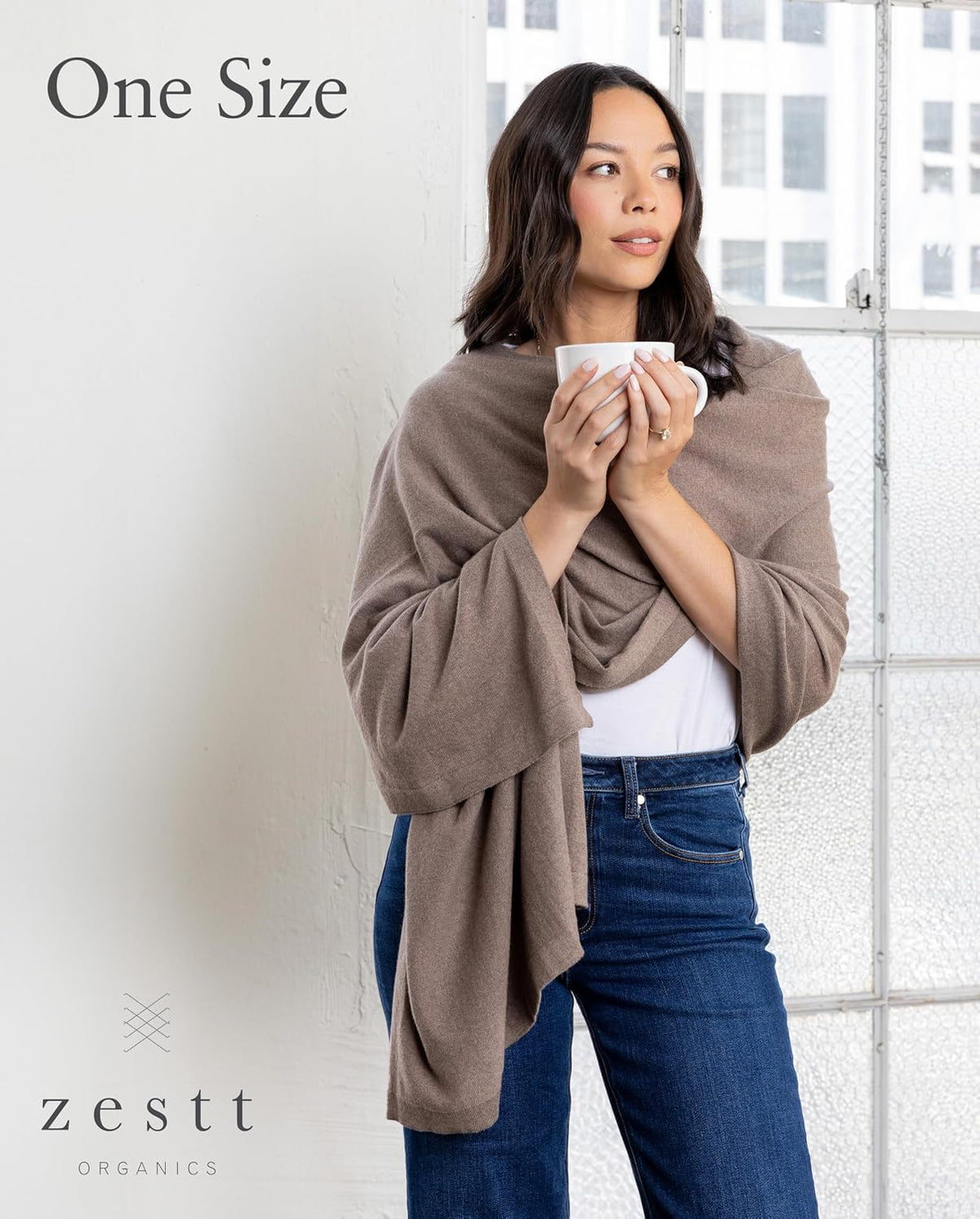 zestt Dreamsoft Travel Scarf, Wrap and Shawl for Women, Organic Cotton