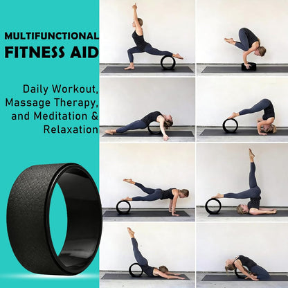 NGT Yoga Wheel 13 inch Yoga Wheel for Back Pain Strongest and Most Comfortable Dharma Yoga Prop Wheel with Free Yoga Bands