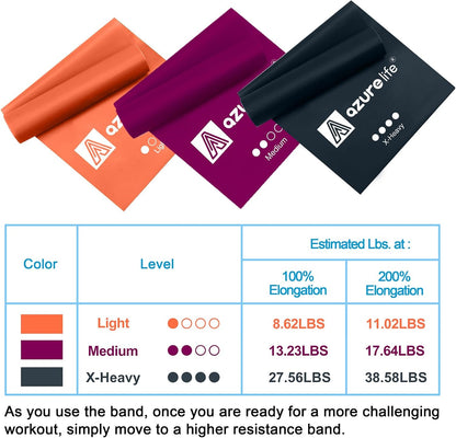 Resistance Bands,Professional Long Non-Latex Elastic Stretch Bands,Exercise Bands for Physical Therapy, Yoga, Pilates, Rehab, at-Home or The Gym Workouts, Strength Training