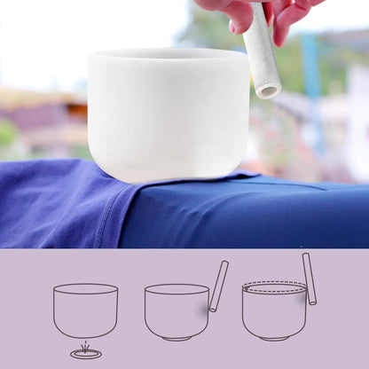 432Hz 7"-12" Gradient Color Crystal Singing Bowl Set of 7