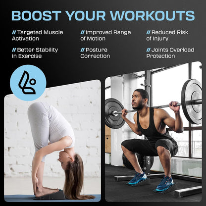 Heel Elevated Squat Wedge Block Pair, 17° Angle, Bag Included
