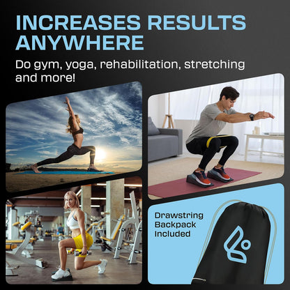 Heel Elevated Squat Wedge Block Pair, 17° Angle, Bag Included