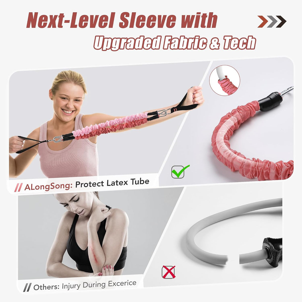 Upgraded Pilates Bar Kit with Resistance Bands Natural Latex for Women & Men, Heavy-Duty Stainless Steel Multifunctional Yoga Pilates Stick for Home Gym Exercise Fitness Equipment Full-Body Workouts