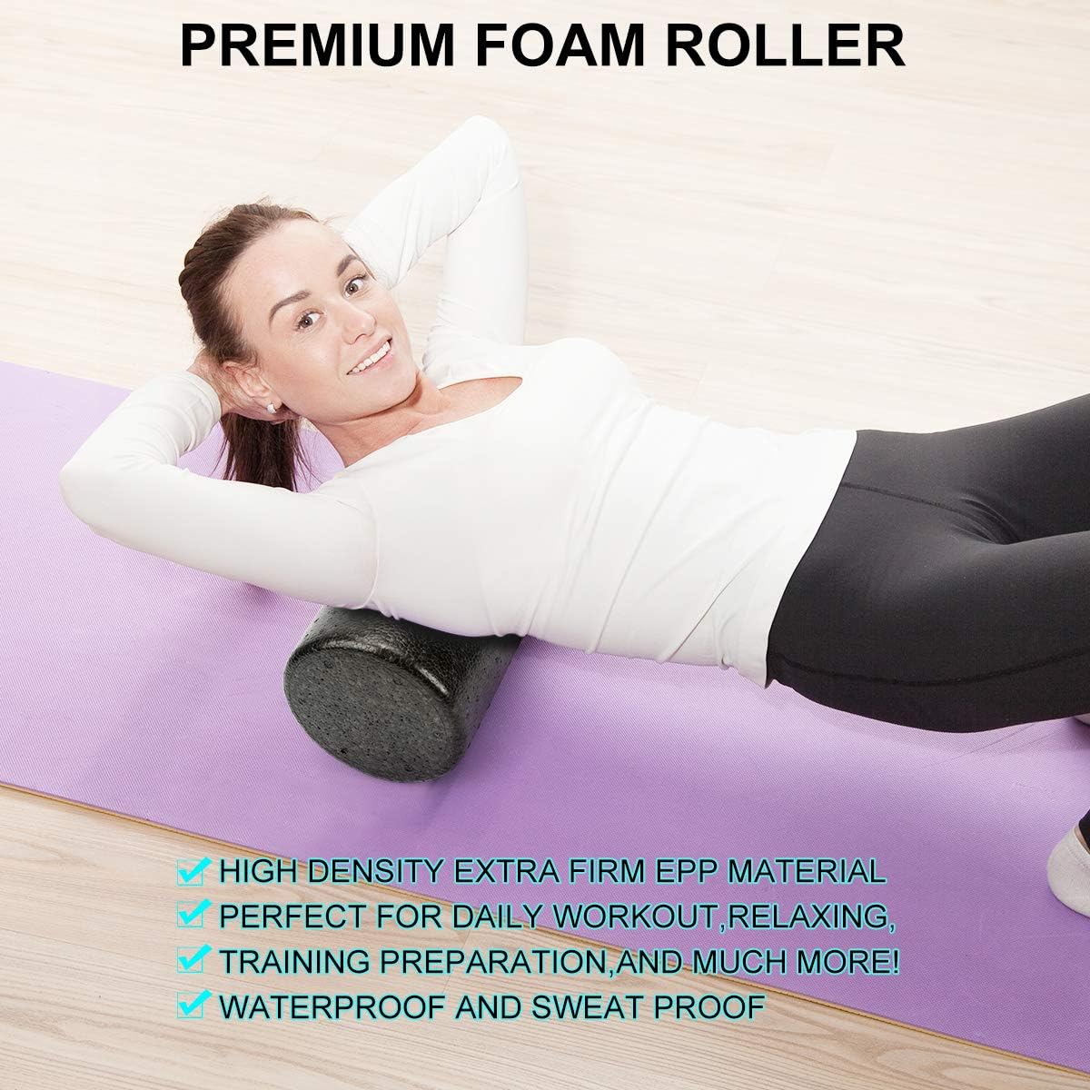 Foam Roller Set - High Density Back Roller, Muscle Roller Stick