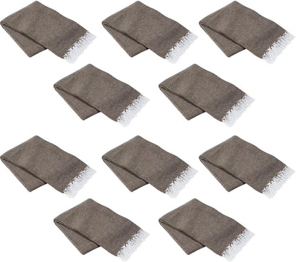 Cozumel Bulk Mexican Yoga Blanket, 10 Pack, Gray