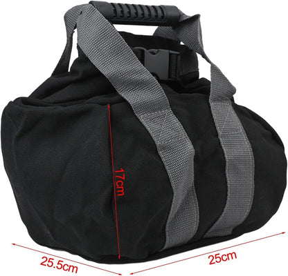 Adjustable Canvas Kettlebell Sandbag with Ergonomic Handle,for Fitness Strength Training Yoga Home Gym Workouts Supports 0-35 lb