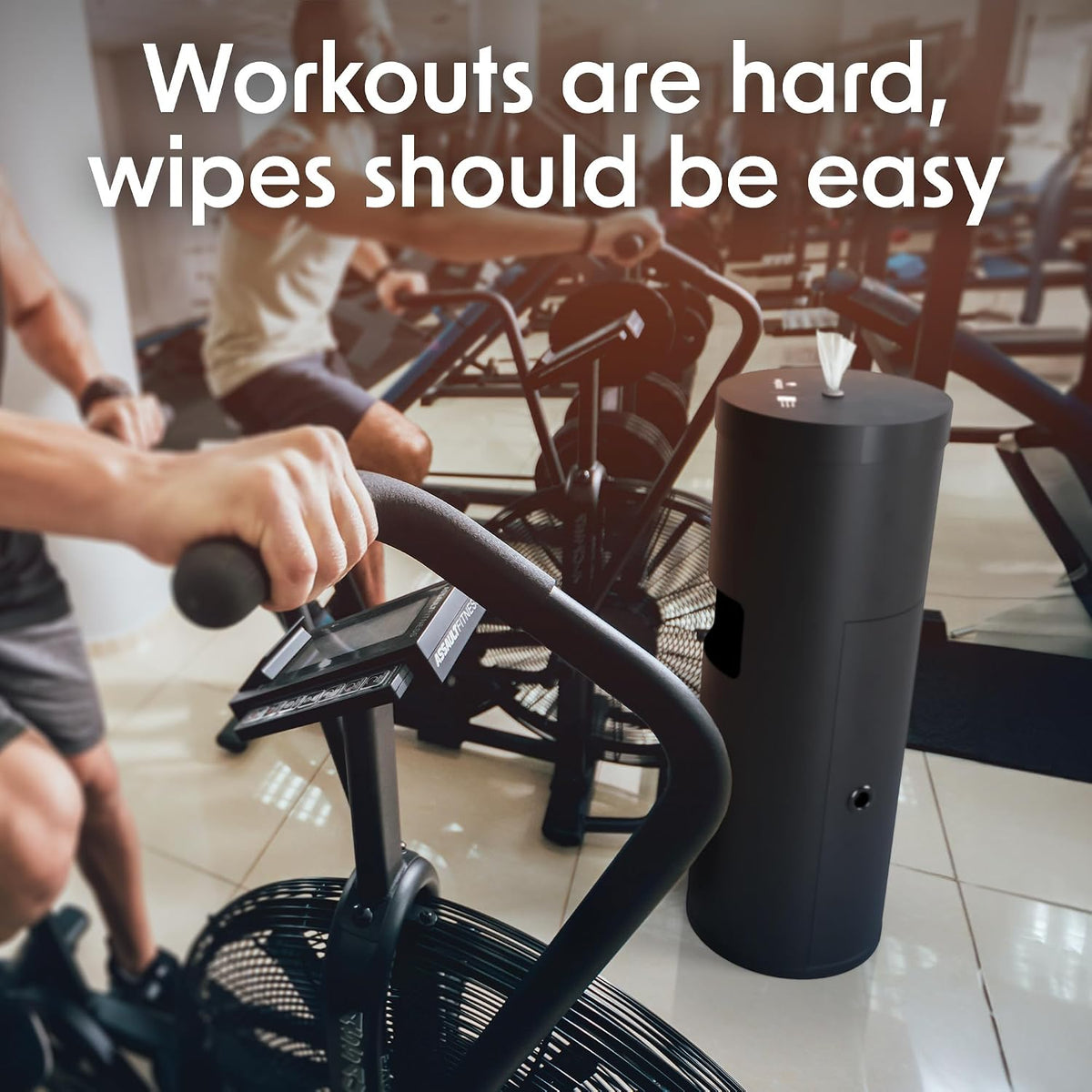 Gym Wipes Refill, Large 8"x12" Fitness Equipment Wipes with Cleaning Vinegar and Refreshing Lavender Essential Oil for Yoga Mat Cleaner, Fits Dispensers, (Pack of 1)