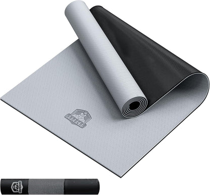 HAPBEAR Large Yoga Mat - 72"x36" Extra Wide Exercise Mat - 1/4" Thick Dual Color PVC | Anti-Slip Surface & High Cushioning - Ideal for Yoga, Pilates & Home Workouts - Bonus Mesh Bag