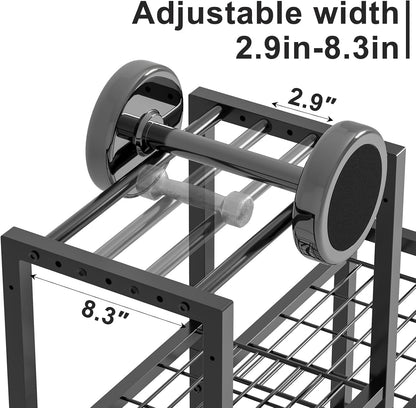6Tier Rolling Home Gym Storage, Multi-Purpose Dumbbell Weight Rack