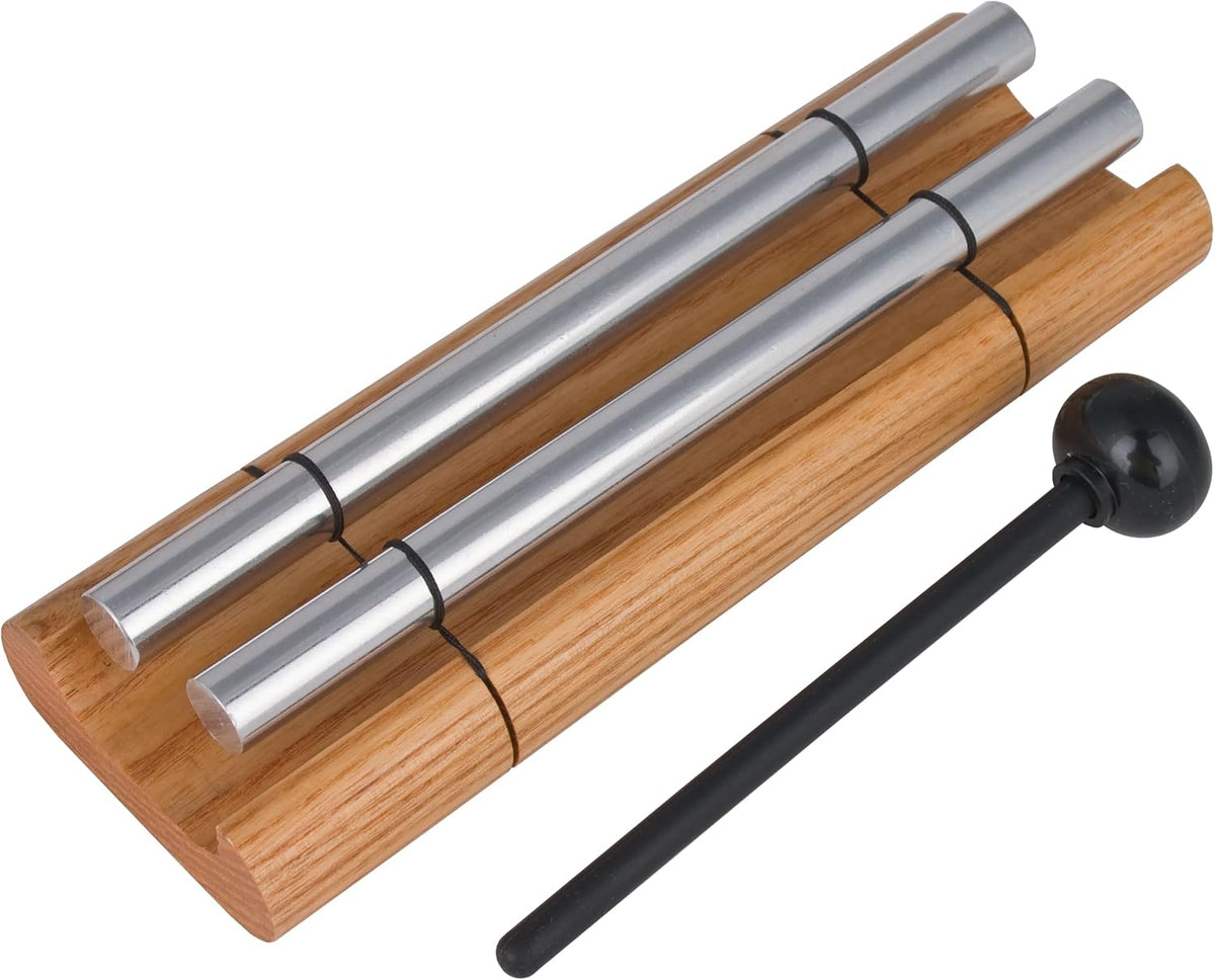 Woodstock Wind Chimes Zenergy Solo Hand Chime, Silver (7") Musically Tuned for Meditation, Yoga and Mindfulness, Bell Percussion Instrument For Teachers and Classrooms