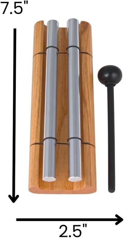 Woodstock Wind Chimes Zenergy Solo Hand Chime, Silver (7") Musically Tuned for Meditation, Yoga and Mindfulness, Bell Percussion Instrument For Teachers and Classrooms
