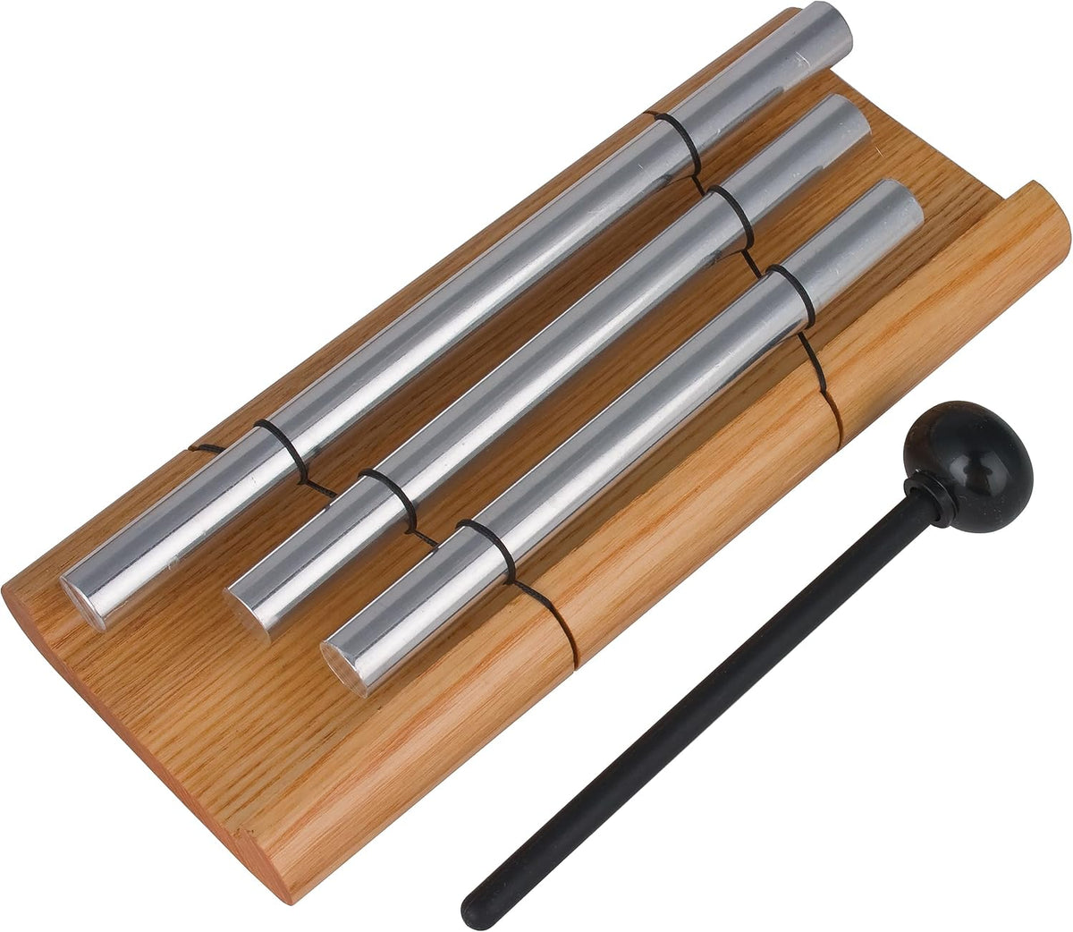 Woodstock Wind Chimes Zenergy Solo Hand Chime, Silver (7") Musically Tuned for Meditation, Yoga and Mindfulness, Bell Percussion Instrument For Teachers and Classrooms