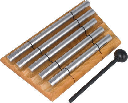 Woodstock Wind Chimes Zenergy Solo Hand Chime, Silver (7") Musically Tuned for Meditation, Yoga and Mindfulness, Bell Percussion Instrument For Teachers and Classrooms