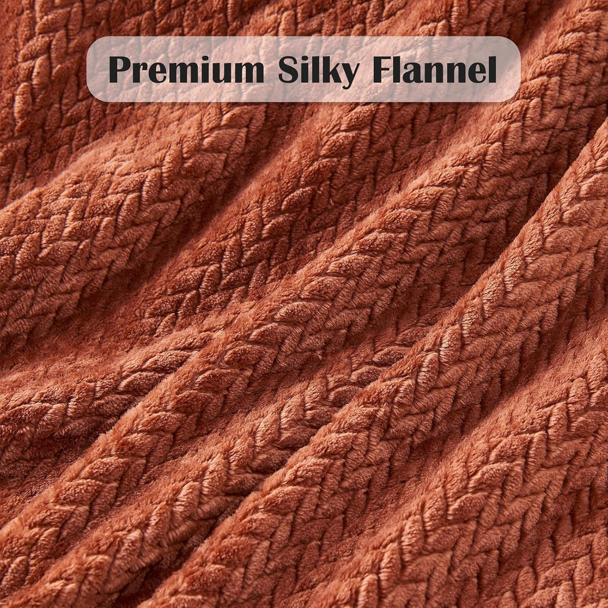 Fleece Leaves Pattern Throw Blanket, Light Purple, 50"x60" | Super Soft Throw Blanket, Lightweight Cozy Bed Sofa Blanket, Premium Silky Flannel Fleece, Travel Blanket for All Season Use - Colors B