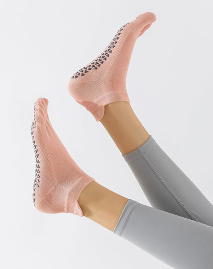 Yawlsow 3 Pairs Pilates Yoga Toe Socks with Grips for Women, Five Toe Non-Slip Socks for Barre Ballet Fitness Hospital