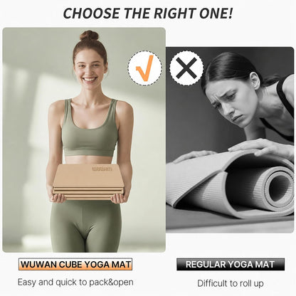 Foldable Yoga Mat 75"x31"x0.24" Portable Exercise Mat