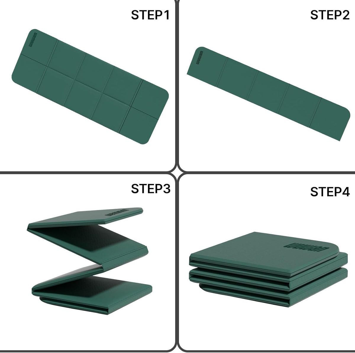 Foldable Yoga Mat 75"x31"x0.24" Portable Exercise Mat