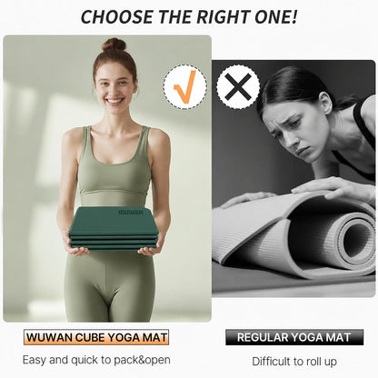 Foldable Yoga Mat 75"x31"x0.24" Portable Exercise Mat