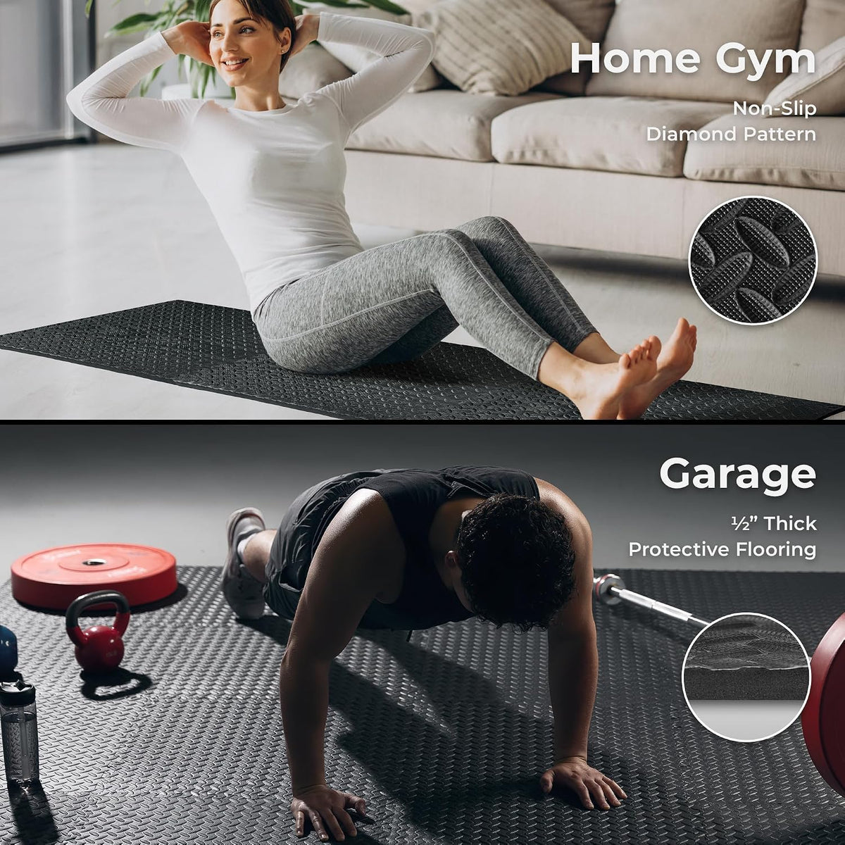 Durable Multi-Use Floor Mats for Home, Gym & Play