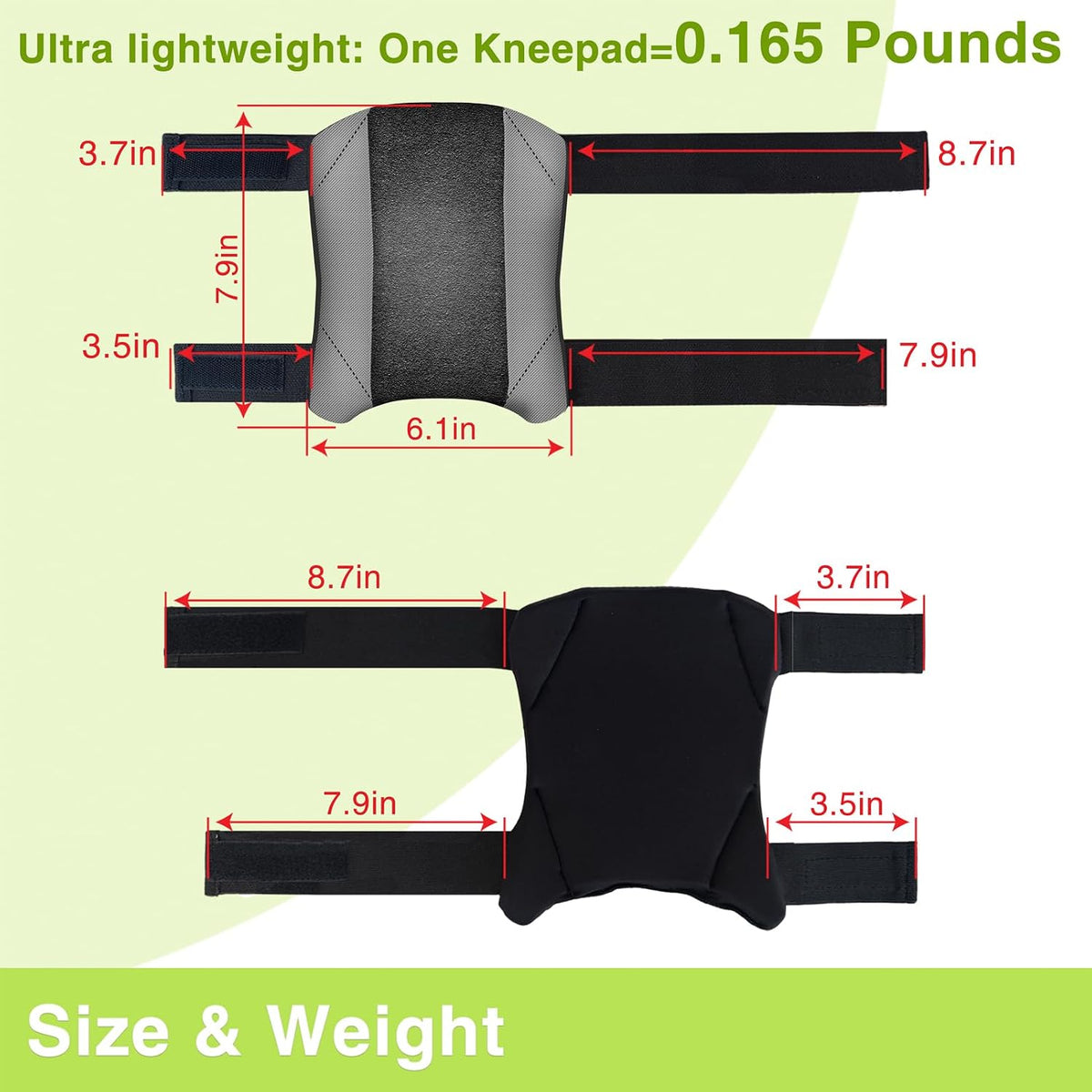 Garden Knee Pads for Men and Women, Lightweight Waterproof KneePads for Gardening, Anti Slip Leather Foam Padding Kneeling Pads for Flooring and Carpet Cleaning, House work, Gardening Maintain, Knee Protector,Gray