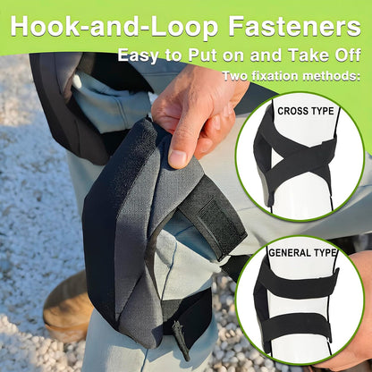Garden Knee Pads for Men and Women, Lightweight Waterproof KneePads for Gardening, Anti Slip Leather Foam Padding Kneeling Pads for Flooring and Carpet Cleaning, House work, Gardening Maintain, Knee Protector,Gray