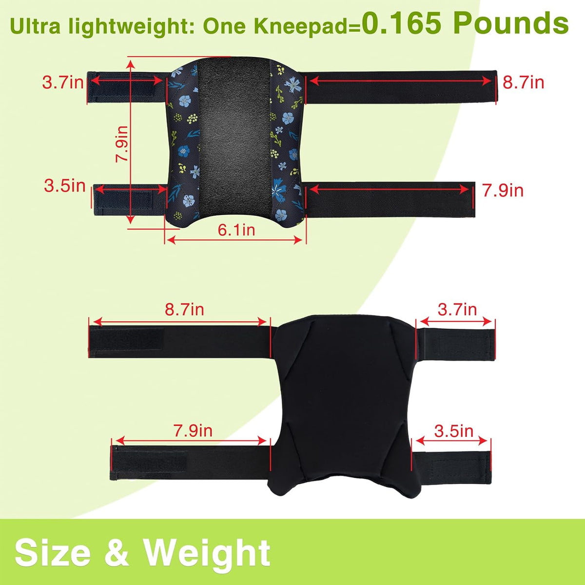 Garden Knee Pads for Men and Women, Lightweight Waterproof KneePads for Gardening, Anti Slip Leather Foam Padding Kneeling Pads for Flooring and Carpet Cleaning, House work, Gardening Maintain, Knee Protector,Gray