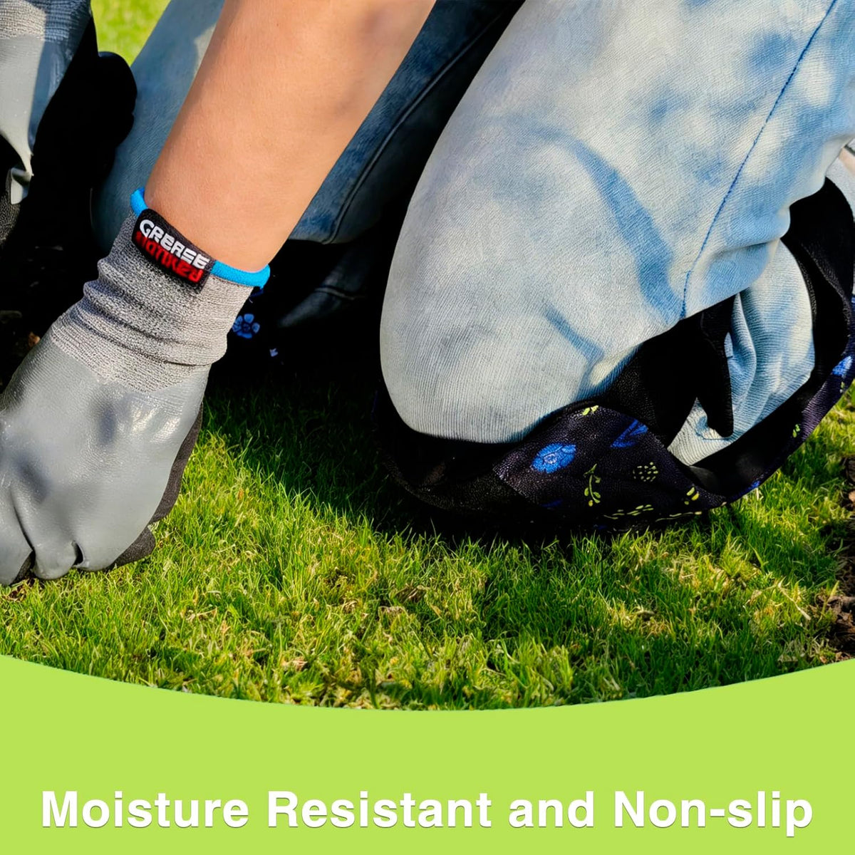 Garden Knee Pads for Men and Women, Lightweight Waterproof KneePads for Gardening, Anti Slip Leather Foam Padding Kneeling Pads for Flooring and Carpet Cleaning, House work, Gardening Maintain, Knee Protector,Gray